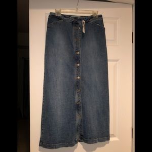 NWT Gap denim maxi skirt